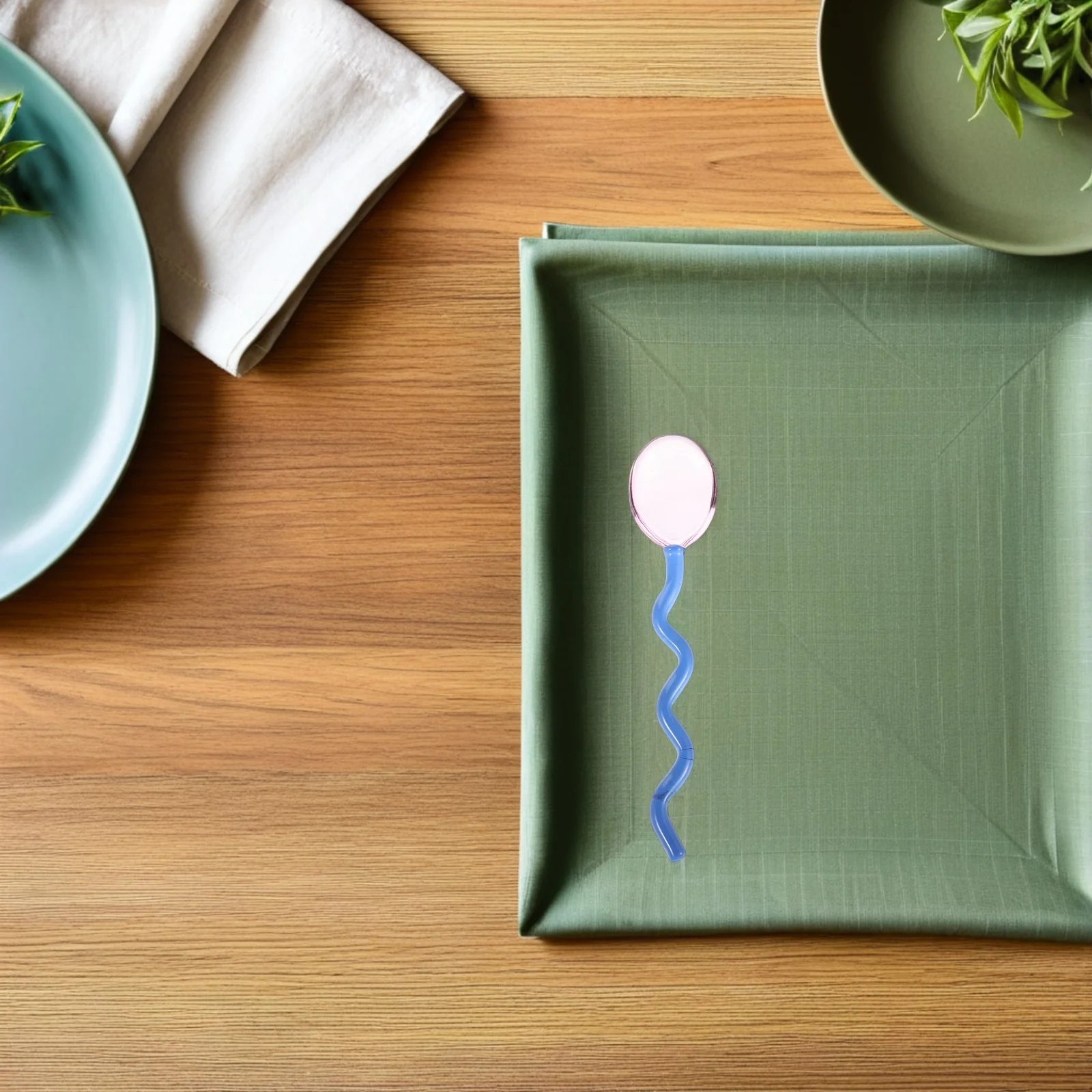 

Glass Coffee Mixing Spoon Heat Resistant Twisted Color Handle Perfect for Tall Cups Dessert Sugar Cocktail Tea Stirrer Reusable