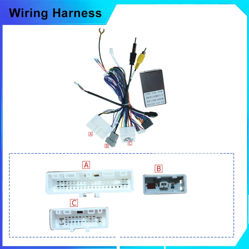 For Nissan Leaf 2019 2023 Android 2 Din GPS Radio Car 16 Pin Stereo Power Wiring Harness Cable Adapter Canbus Box Decorder