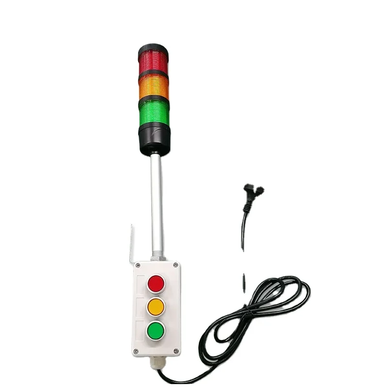 

Manual Control LED Signal Tower LED An don Light with Button 3 Colors