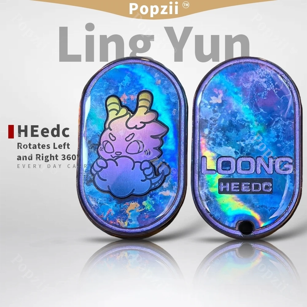 HEedc LINGYUN 3.0 Zirconium Colorful Coating Push Slider Rotates Left and Right 360° Fidgeting toy  Anxiety Toys