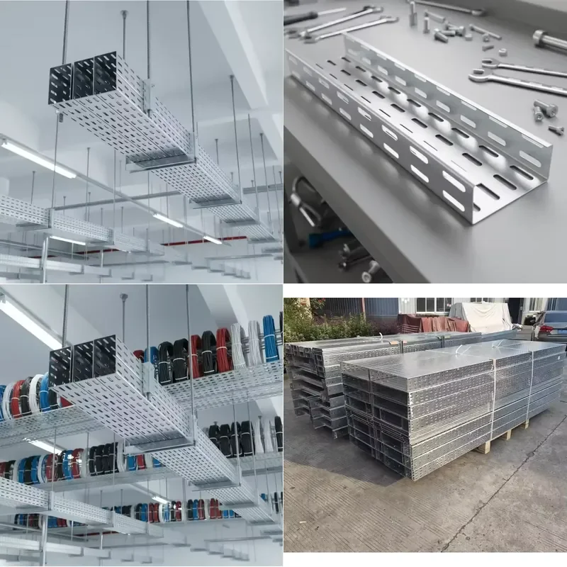 for Durable Industrial Galvanized Steel Cable Trays Perforated Corrosion Resistant Cable Management Trough Systems
