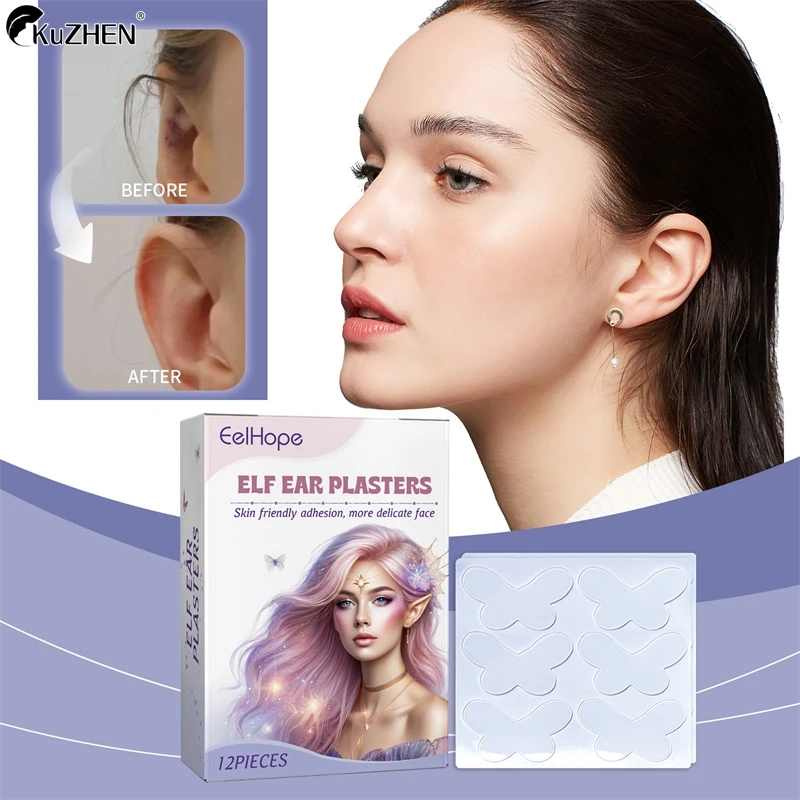 6Pair Butterfly Shape Cosmetic Ear Corrector Elf Ear Stickers Ear Supporters Self Adhesive Invisible Ear Stickers