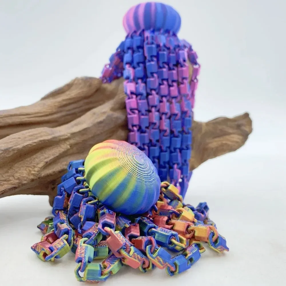 Kreatives 3D-gedrucktes Quallen-Entspannungsspielzeug, Spiralförmiger Oktopus, sensorisches Dekorationsstück, interaktives Stressabbau-Spielzeug, lustiges Spielzeug – Detail 18