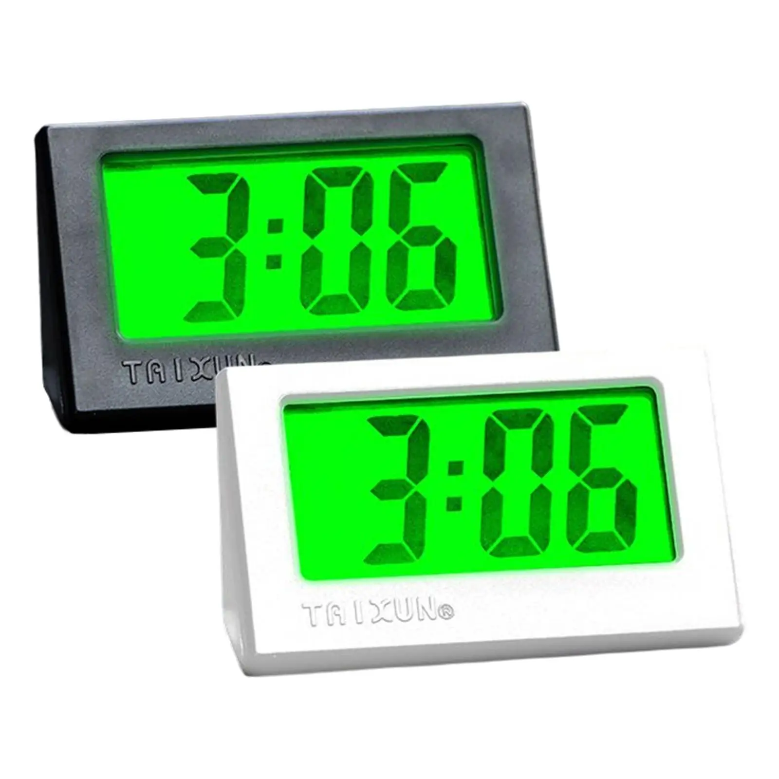 Portable Car Digital Clock LCD Display Shockproof Electronic Clock Watch Mini