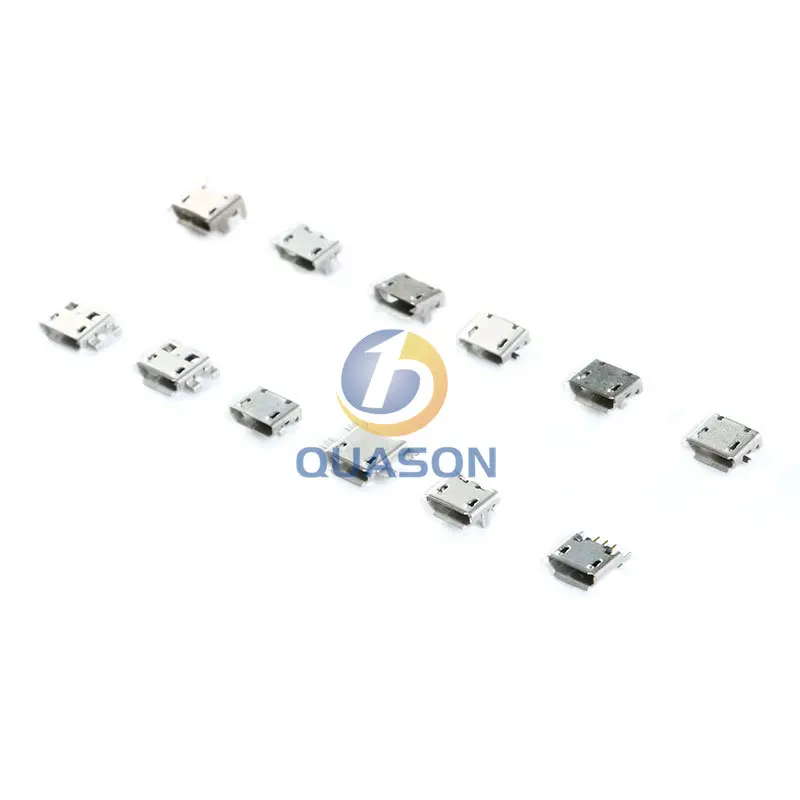 60pcs/lot 5 Pin SMT Socket Connector Micro USB Type B Female Placement 12 Models SMD DIP Socket Connector