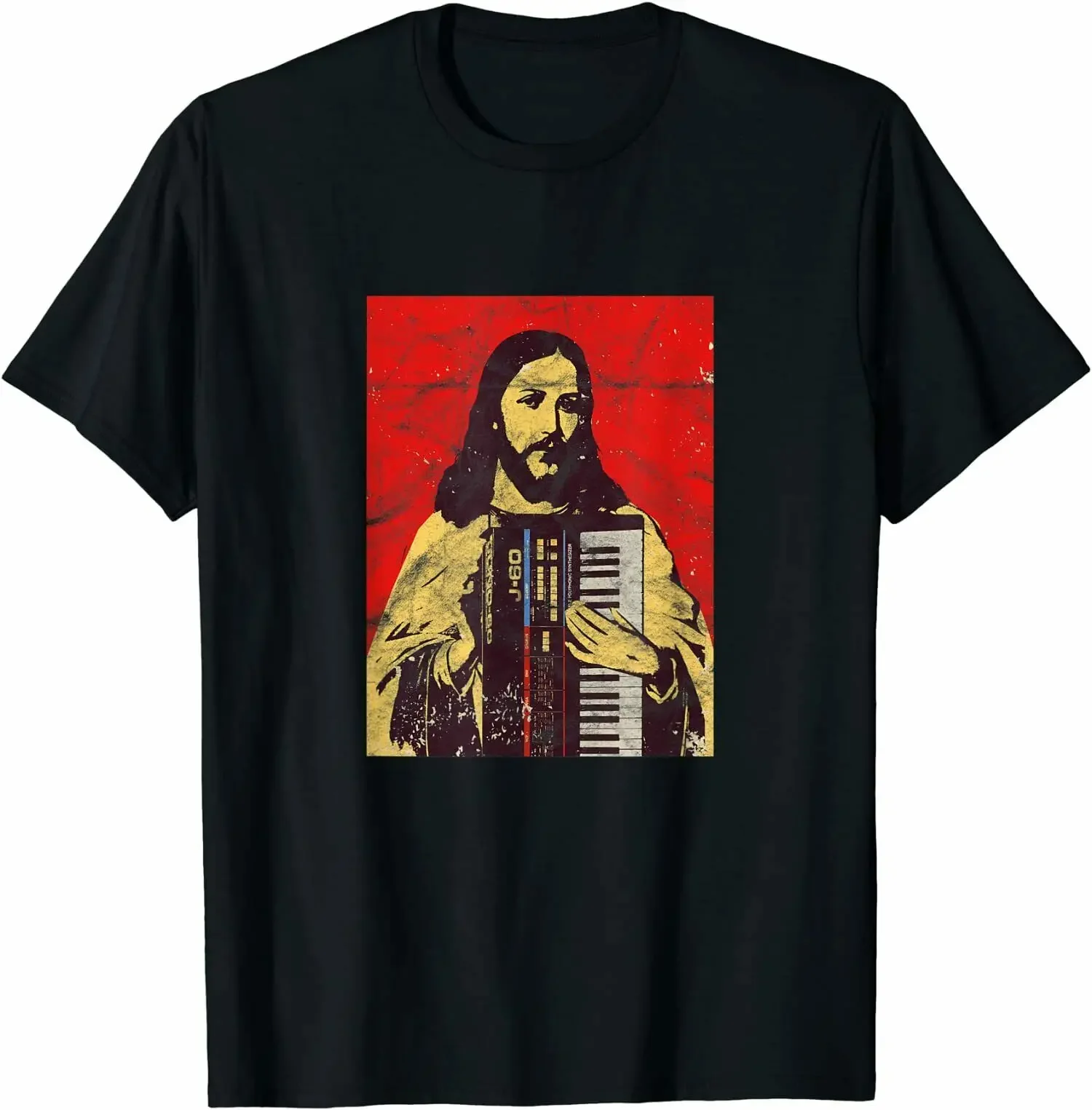 

Vintage Synthesizer Analog - Jesus Synth Nerd Gift Tee T-Shirt O-Neck Short Sleeve Mens T Shirt New Size S-3XL