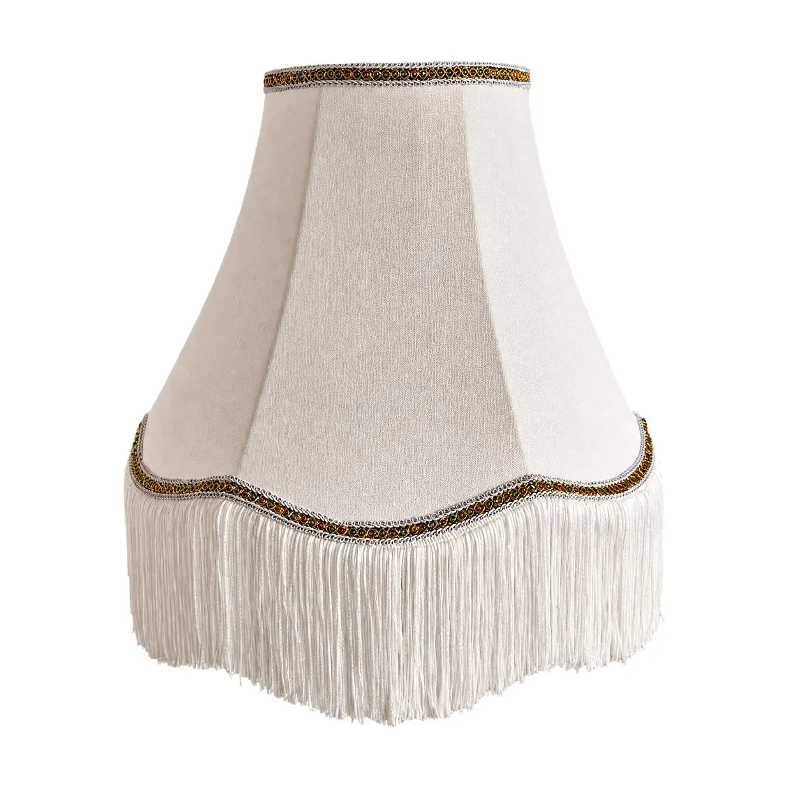 Foldable Linen Lampshade with Metal Frame Wave Edge for Table Lamp Diffuser Cozy Room Ambiance