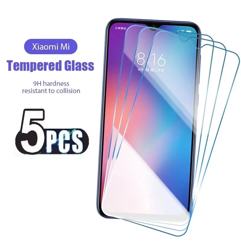 5Pcs Tempered Glass For Xiaomi Redmi Note 7 12 12S Pro Plus 4G 5G Screen Protector