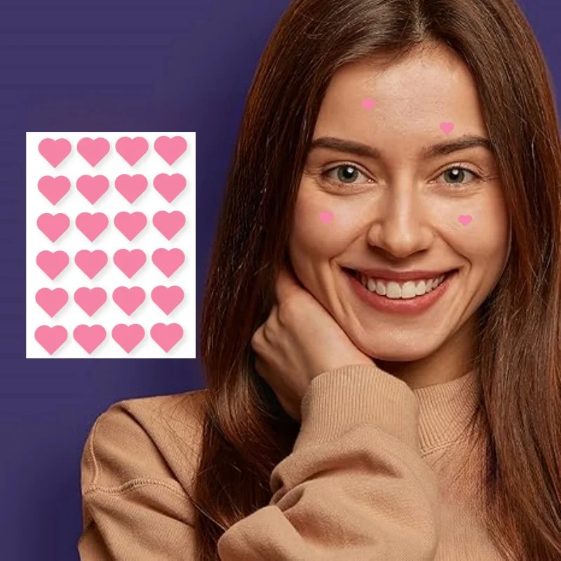 360 قطعة من ملصق حب الشباب الشفاف باللون الوردي، مقاوم للماء وجيد التهوية، للاستخدام اليومي للوجه، بشرة الوجه #4