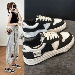 2023 Platform Sports Shoes Flat Female Sneakers Women Tennis Spring Casual Vulcanize Black Fashion Harajuku Thick-sole Sneakers