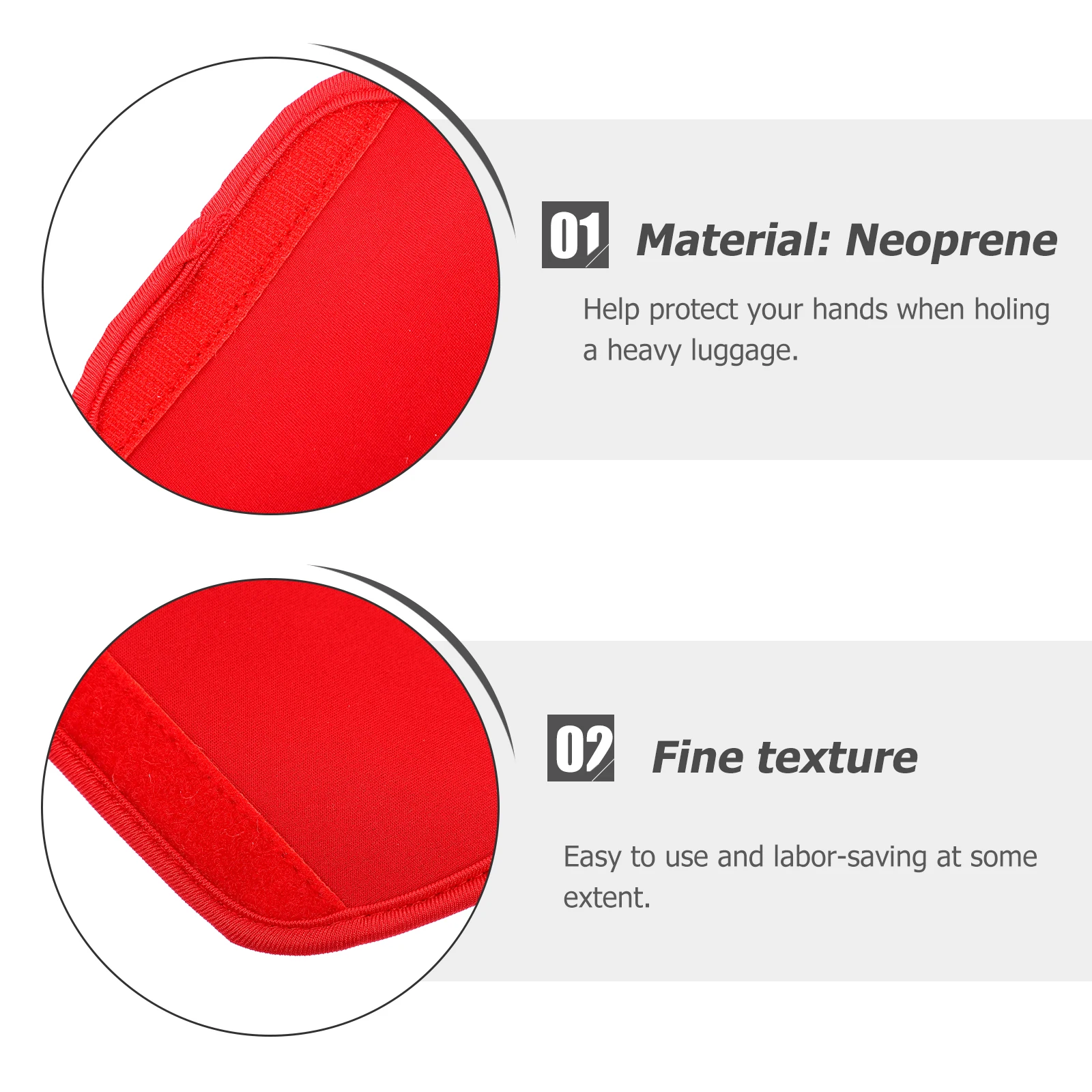 

Neoprene Luggage Handle Wrap Comfortable Grip Neoprene Identifier Lightweight Travel Case Supplies