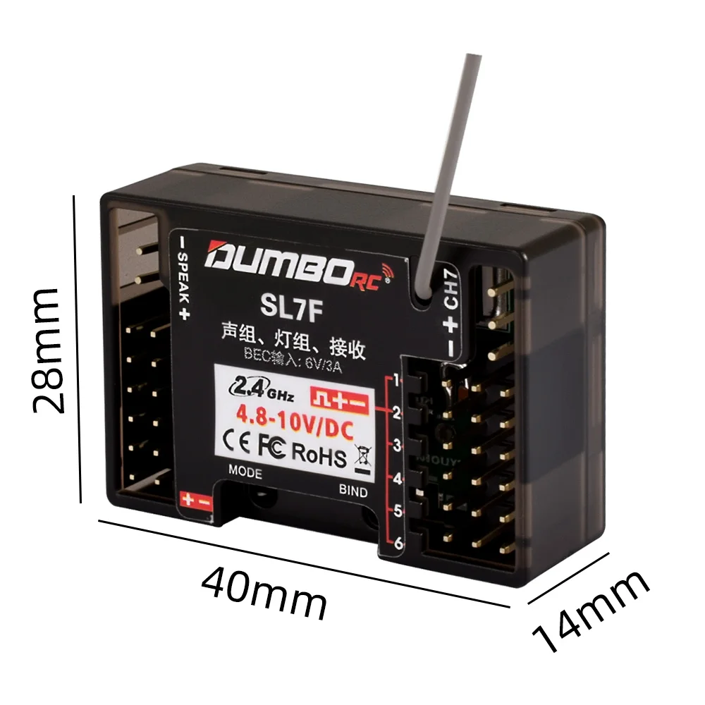 DUMBORC X6F/X6FG/P6DC/X6DCG 2.4G 6CH Radio Control Systeem Ontvanger voor X4 X5 X6 X6P Zender RC Auto Boot Afstandsbediening