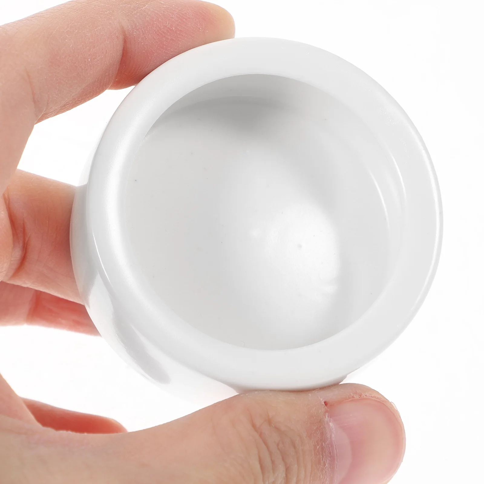 

3Pcs Ceramic Reptile Bowl Anti Escape Feeding Dish for Lizard Thick Non Tip Food and Water Container Small Round White Pet