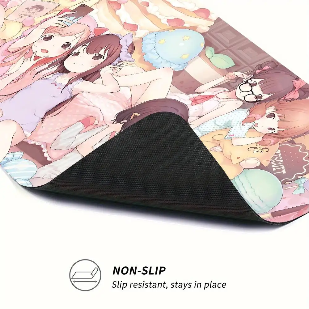 لطيف لولي أنيمي الفتيات ماوس الوسادة كبيرة لوحة المفاتيح حصيرة مكتبية الألعاب ماوس الوسادة LockEdge سجادة ضد الإنزلاق