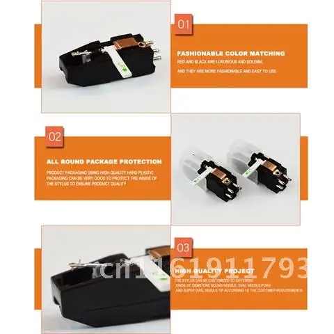 Dual Stylus Turntable Cartridge Double Ruby and Sapphire Stereo Stylus Needles for LP 78 RPM Record Player Replacement Parts