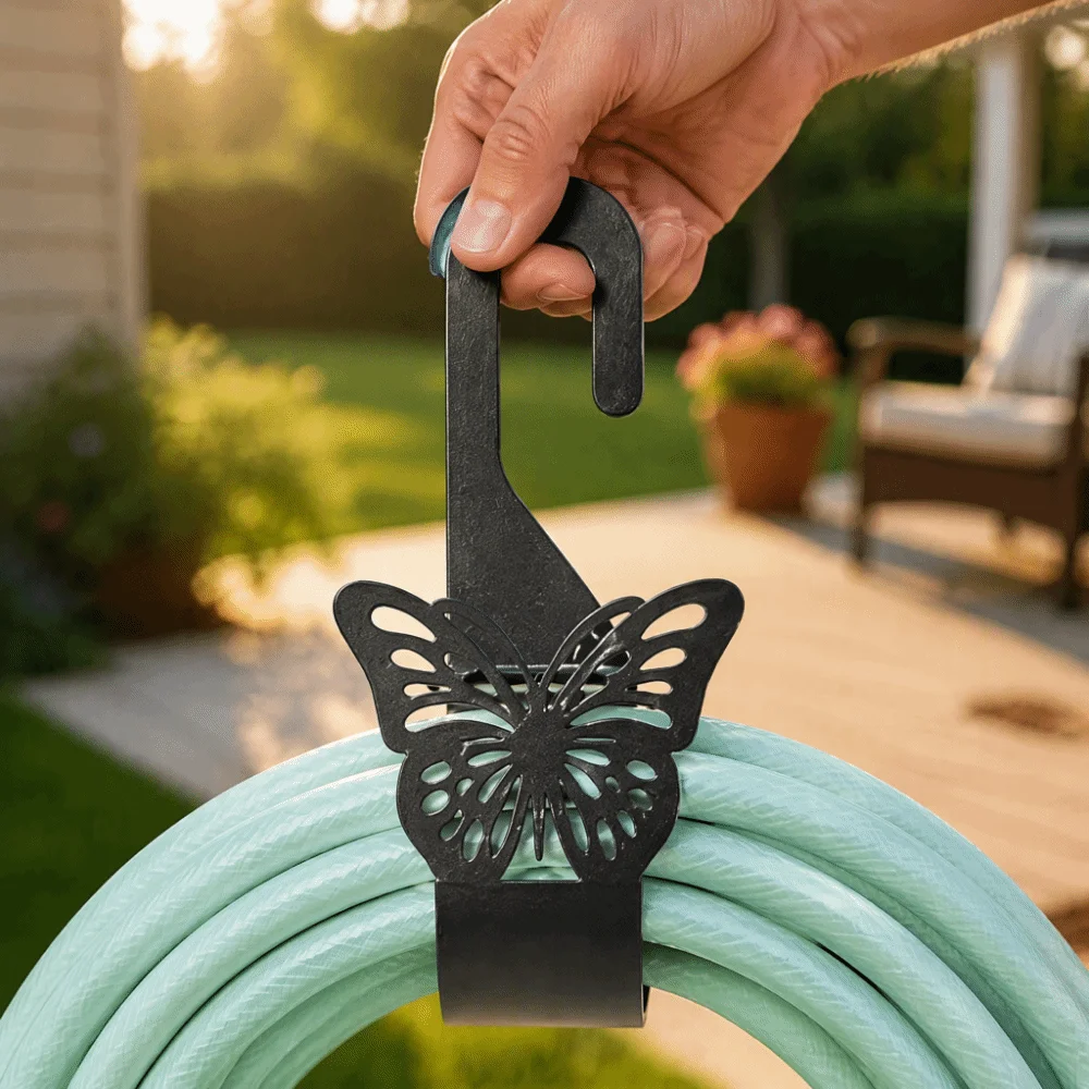 Heavy-Duty Wall-Mounted Hose Hanger Easy To Install Large Weight Capacity Water Pipe Storage Rack Solid Material Bend Resistant