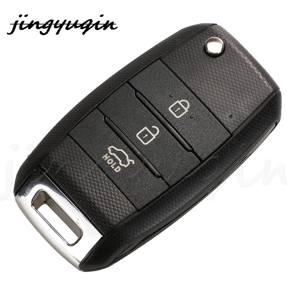 jingyuqin 3Buttons Flip Car Key Remote Fob 433.92Mhz ID46 Chip For KIA 2016 K4 Carens 2012DJ3244 2012DJ5804 95430-A4200 Auto Fob