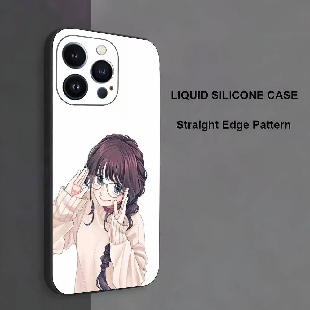 حافظة هاتف K-Kaoru Hana Wa Rin To Saku لهاتف iPhone 17,16,15,14,13,12,11,Pro Max,XS,X,XR,SE,Mini,8,7,غطاء أسود من السيليكون الناعم