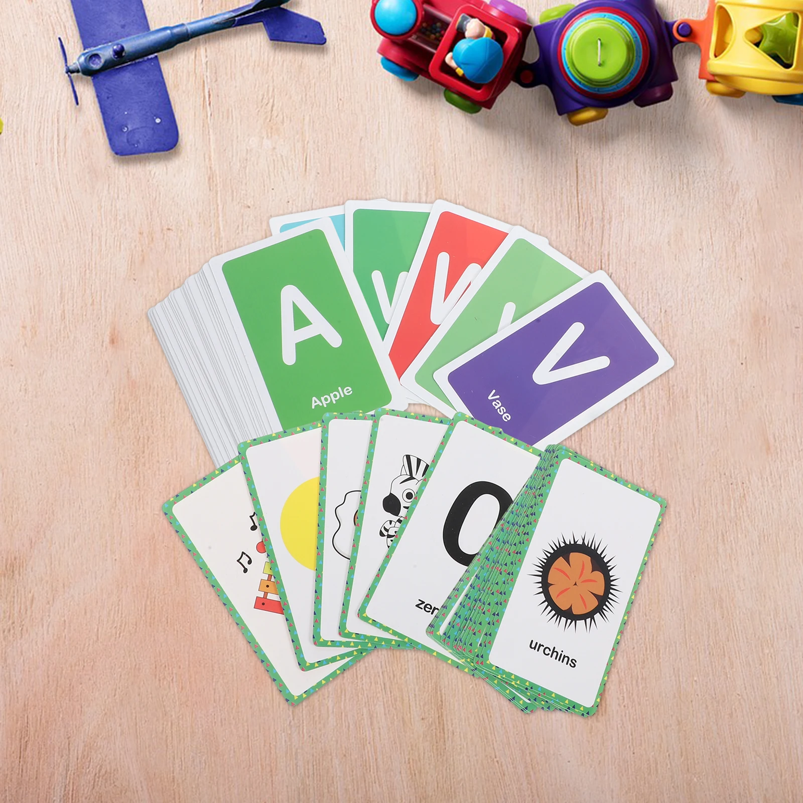 مجموعة واحدة من بطاقات فلاش الحروف الهجائية الإنجليزية أنماط واضحة للأطفال بطاقات الألعاب التعليمية لمرحلة ما قبل المدرسة المبتدئين بطاقة الأبجدية #1