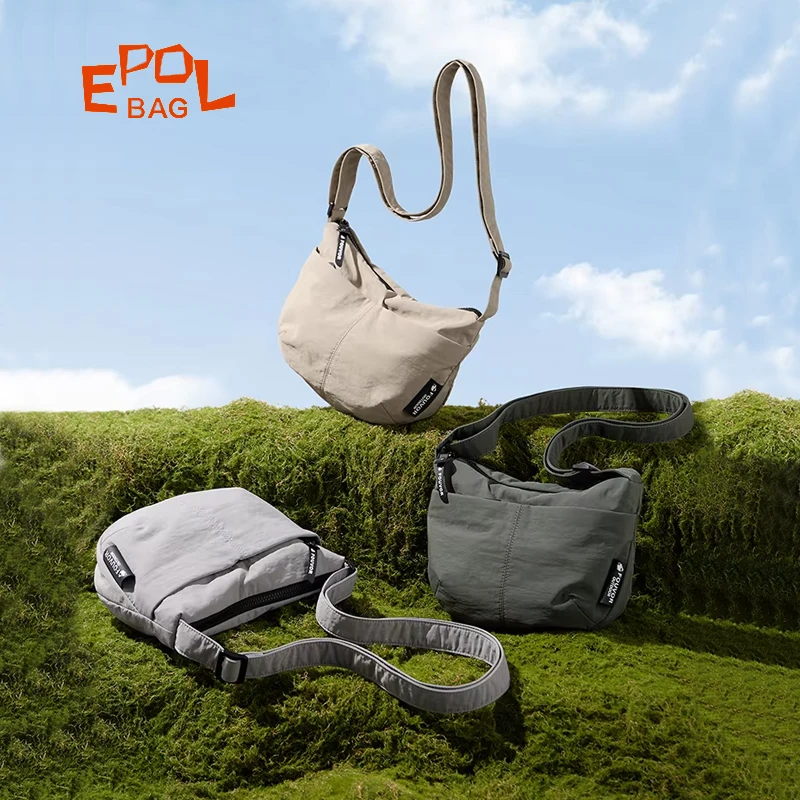 

EPOL Women's Nylon Shoulder Bags 2025 Fashion Adjustable Wide Strap Crossbody Bag Outdoors Sports Bags Female Handbag 3043-10