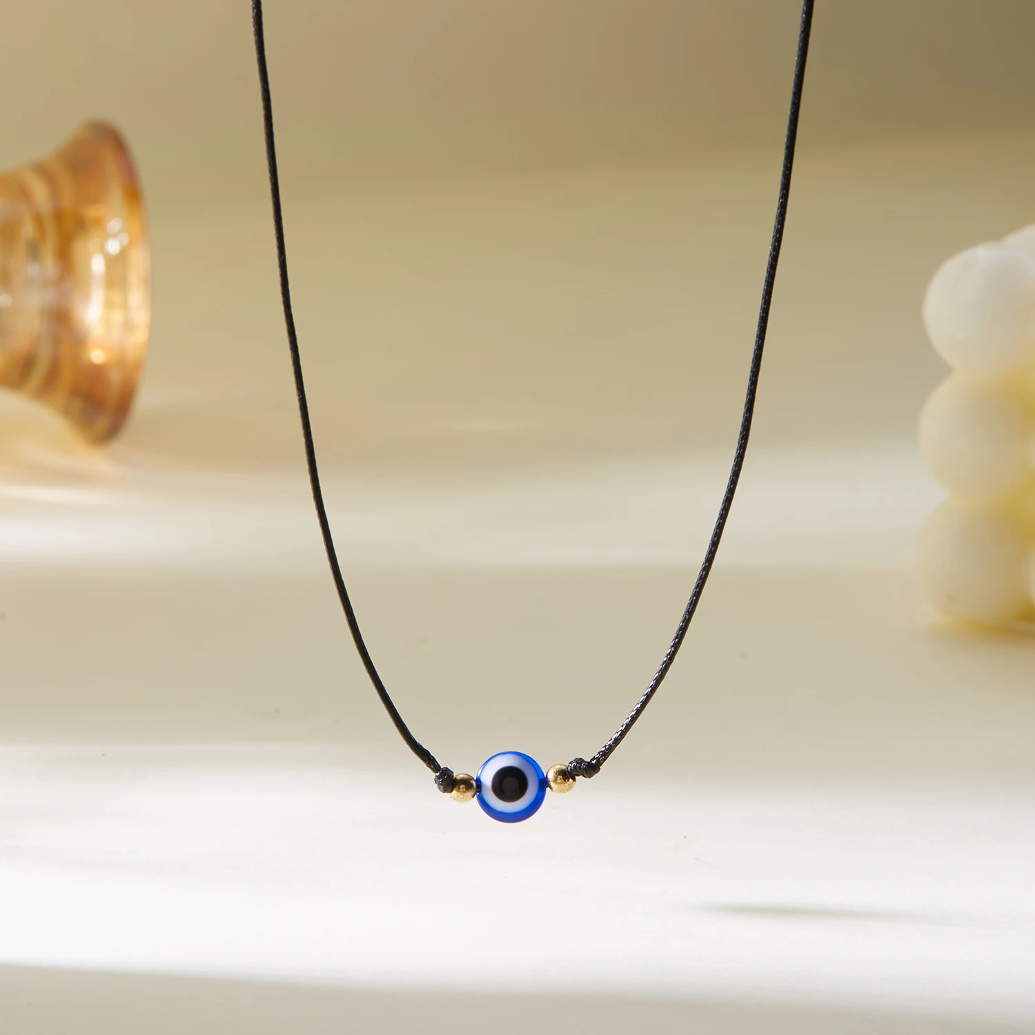 Minimalistische Lucky Red Rope Eye Anhänger Halsketten für Frauen Männer Mode Türkische Blaue Evil Eye Halsketten Party Schmuck Geschenke – Detail 14