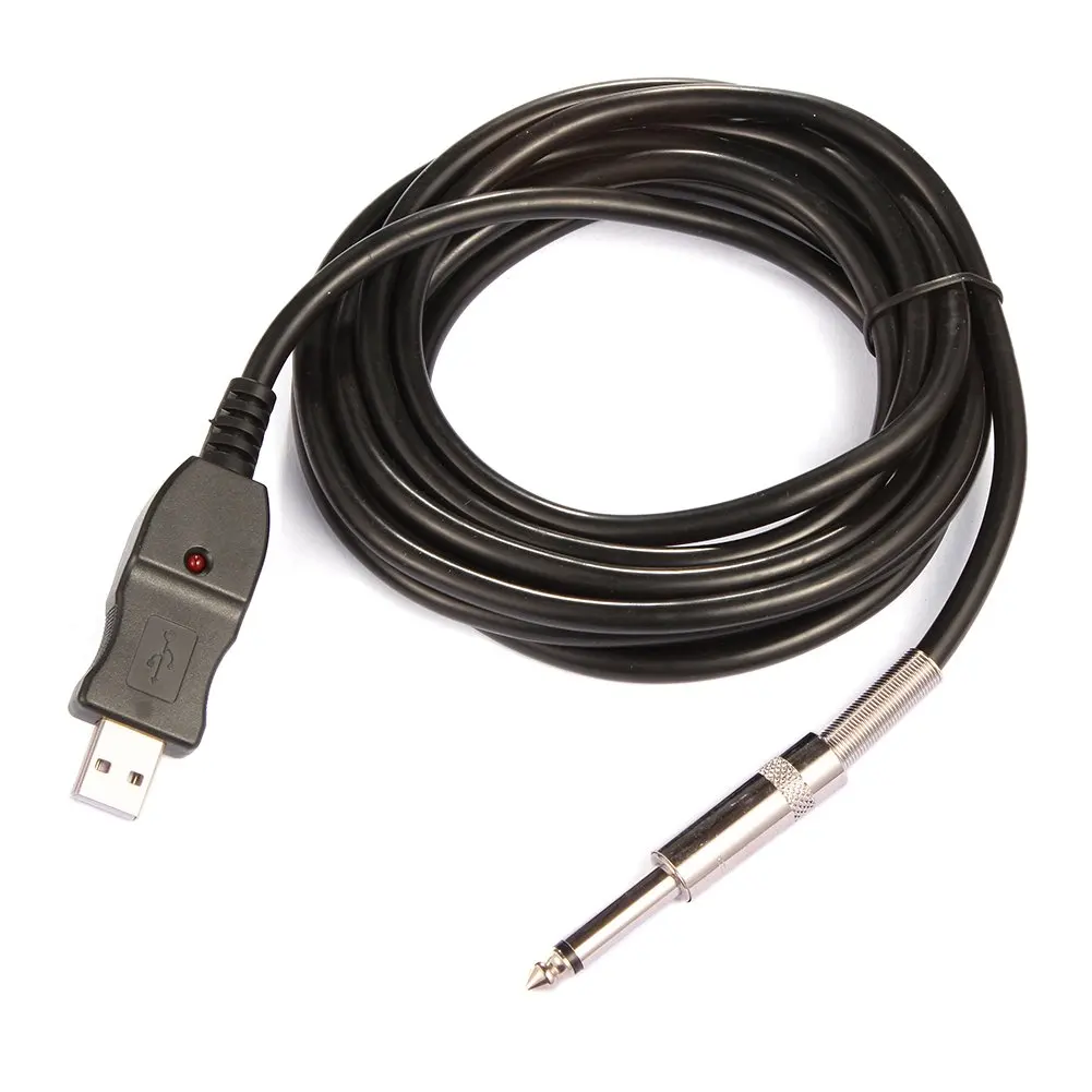 HOT 3 Meters Guitar to PC USB Recording Cable Lead Adaptor Converter Connection Interface 6.5mm