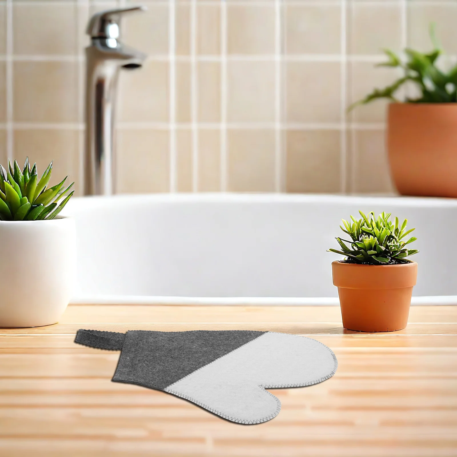 2 قطعة قفازات ساونا الصوف قسط ورأى معزول حماية الحرارة تنفس الراحة لغرفة البخار سبا استخدام قفازات ساونا للنساء