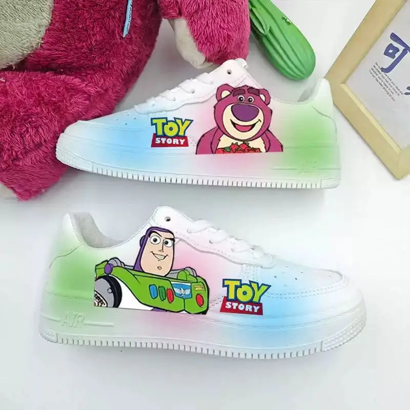 Toy Story peripheral shoes Spring and Autumn new couple shoes Sports shoes Girls' campus white shoes Versatile Lots Bear