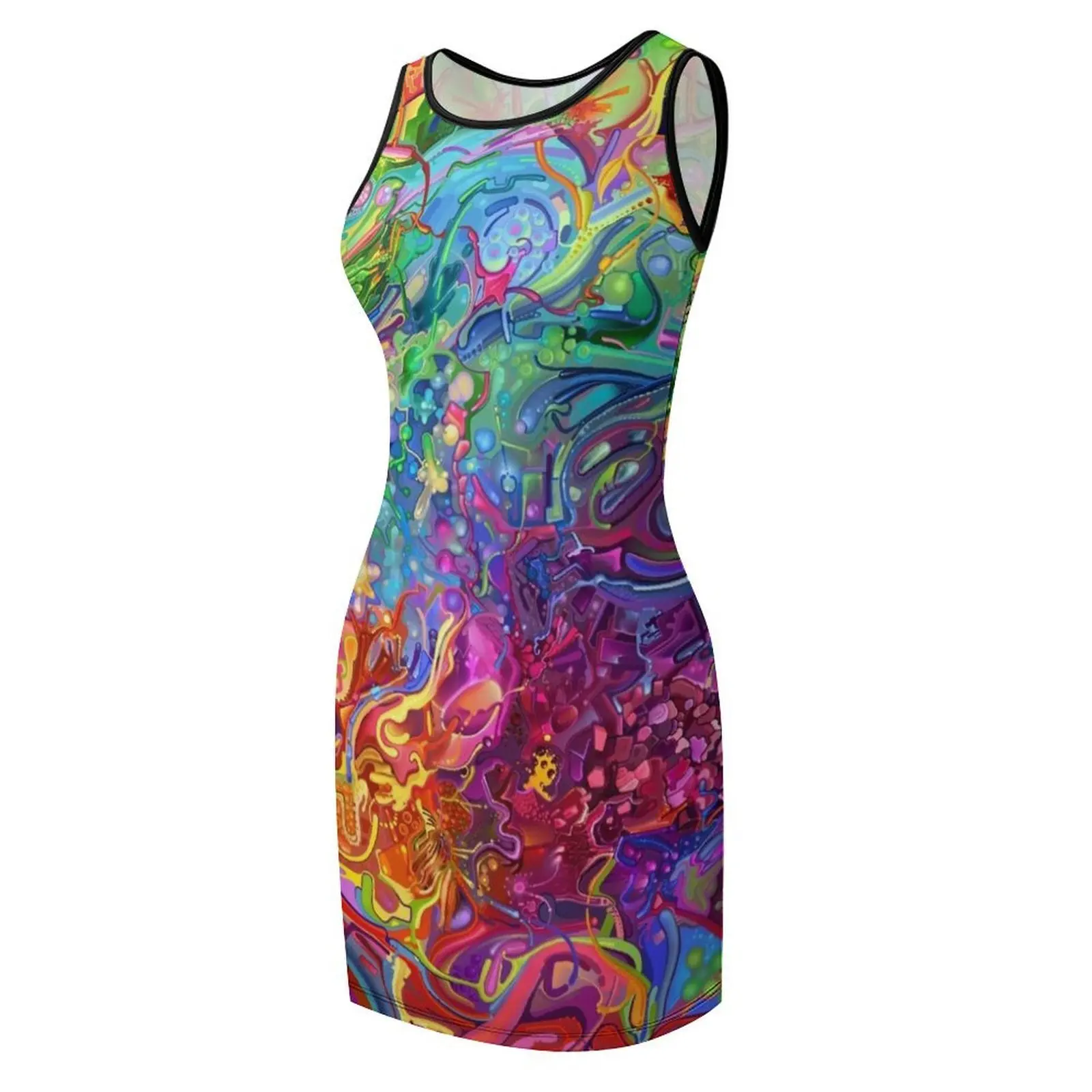 This Page Intentionally Left Blank - Digital Art & Painting Sleeveless Sundress luxury women's party dress evening prom