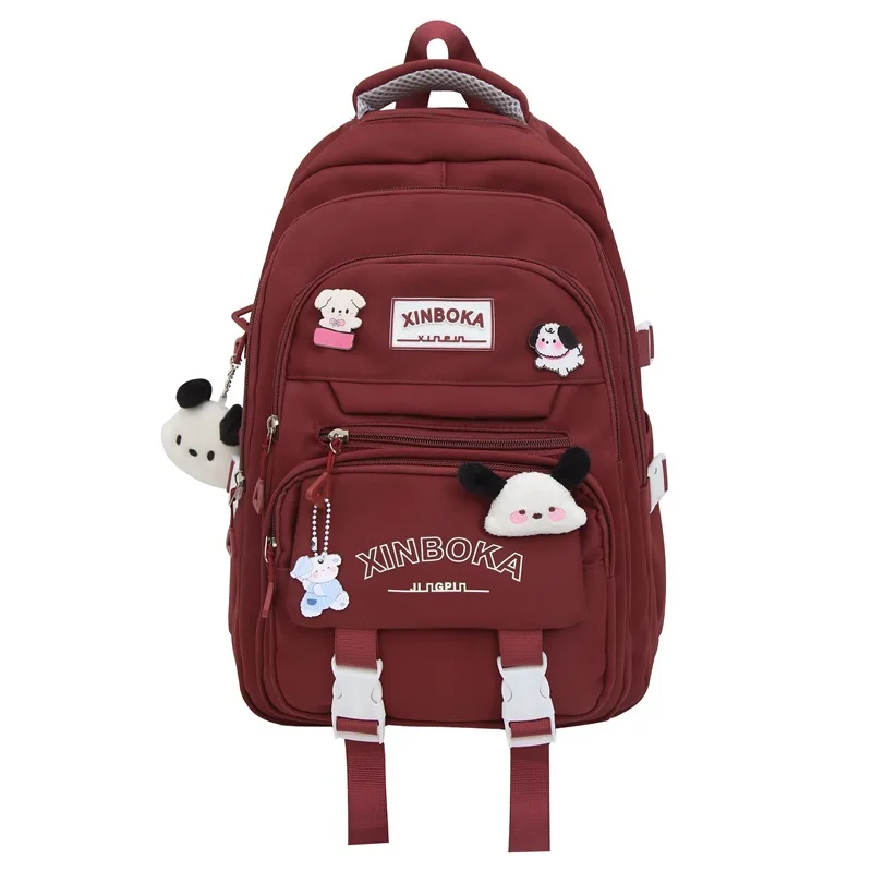 Multi pocket large capacity student backpack, student backpack, fashionable and versatile backpack