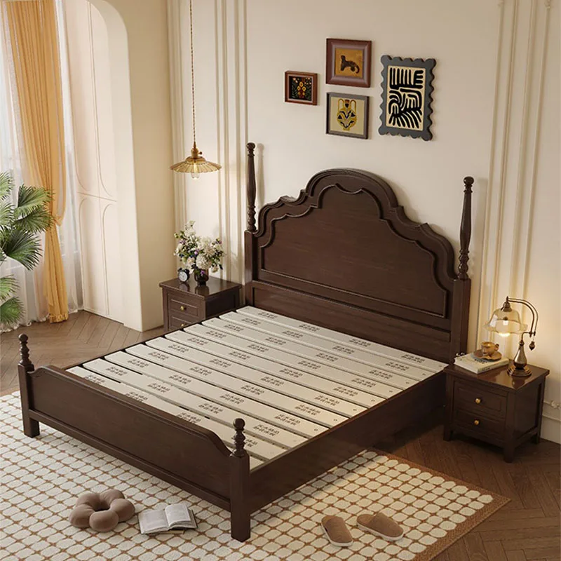 

Princess Safe Bed Sleeping European Space Saving Design Wooden Storage Floor Massage Bed Frame Bedroom Cama Trendy Furniture