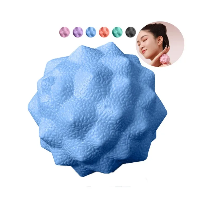 

Текстурированный массажный мяч для йоги, для снятия боли в мышцах стоп, шеи и плеч, прочный двойной физиотерапевтический ролик для упражнений и расслабления