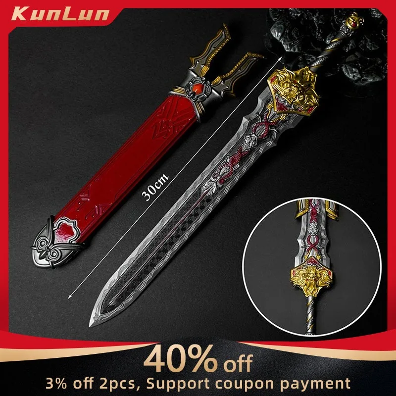 30 CM/40 CM Periferiche di Gioco Gragon Spada Metallo Mestiere Armi Modello Da Collezione Scrivania Ornamenti Regali Di Compleanno Creativi Ragazzo giocattolo