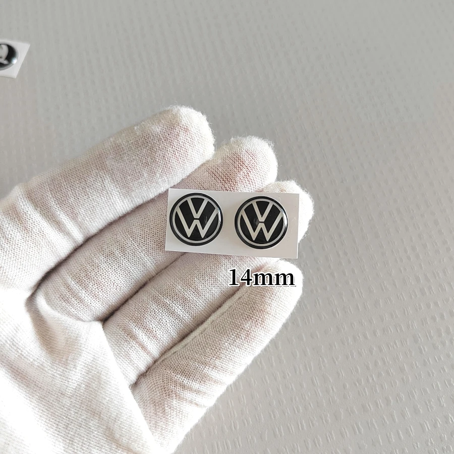 14mm Car Key Sticker Auto Control Keychain Emblem Accessories For Volkswagen VW Rline R GTI Golf Polo Passat Magotan Tiguan Bora