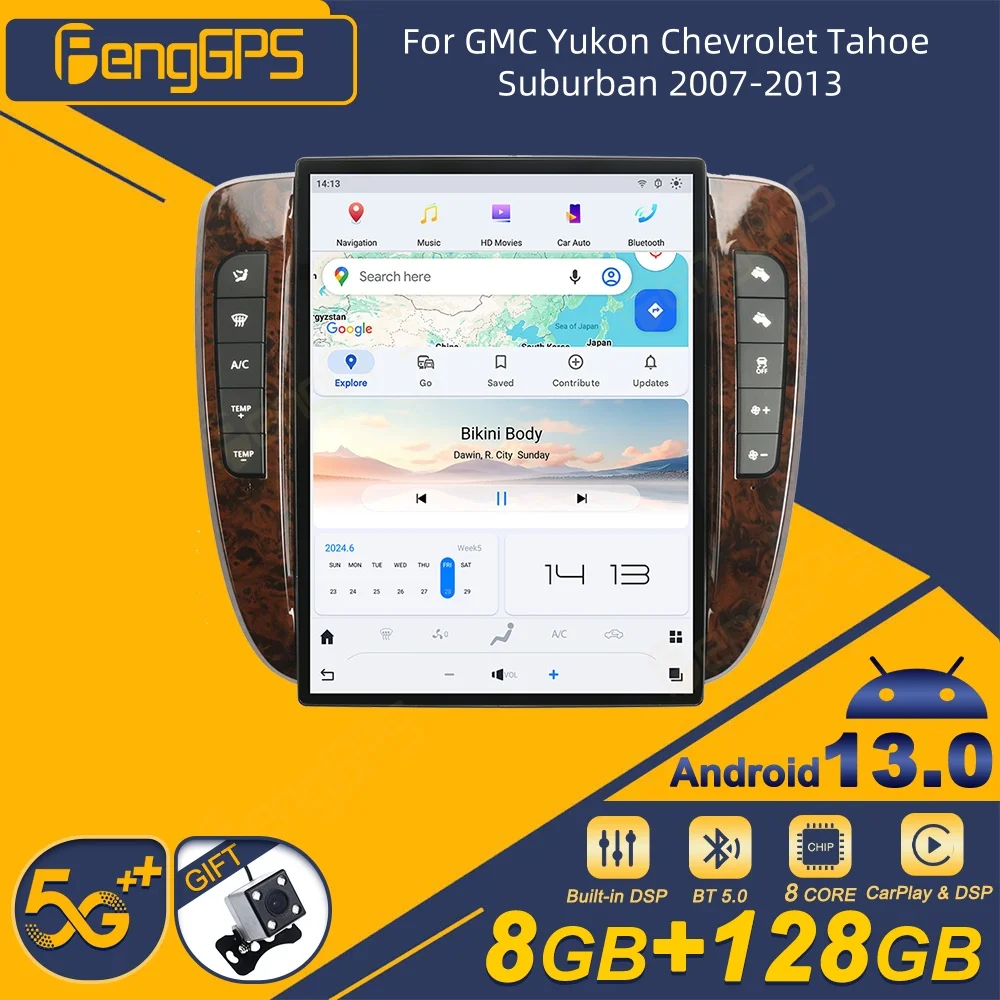 

Для GMC Yukon Chevrolet Tahoe Suburban 2007-2013 Android автомобильный радиоприемник беспроводной стереоприемник Carplay авторадио мультимедийный плеер