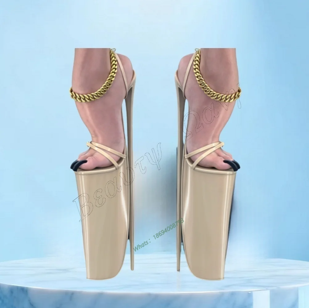 

Khaki Supper High Heel Platform Sandals Narrow Band Thin High Spike High Heel Shoes Sexy Women Shoes New Zapatos Para Mujere