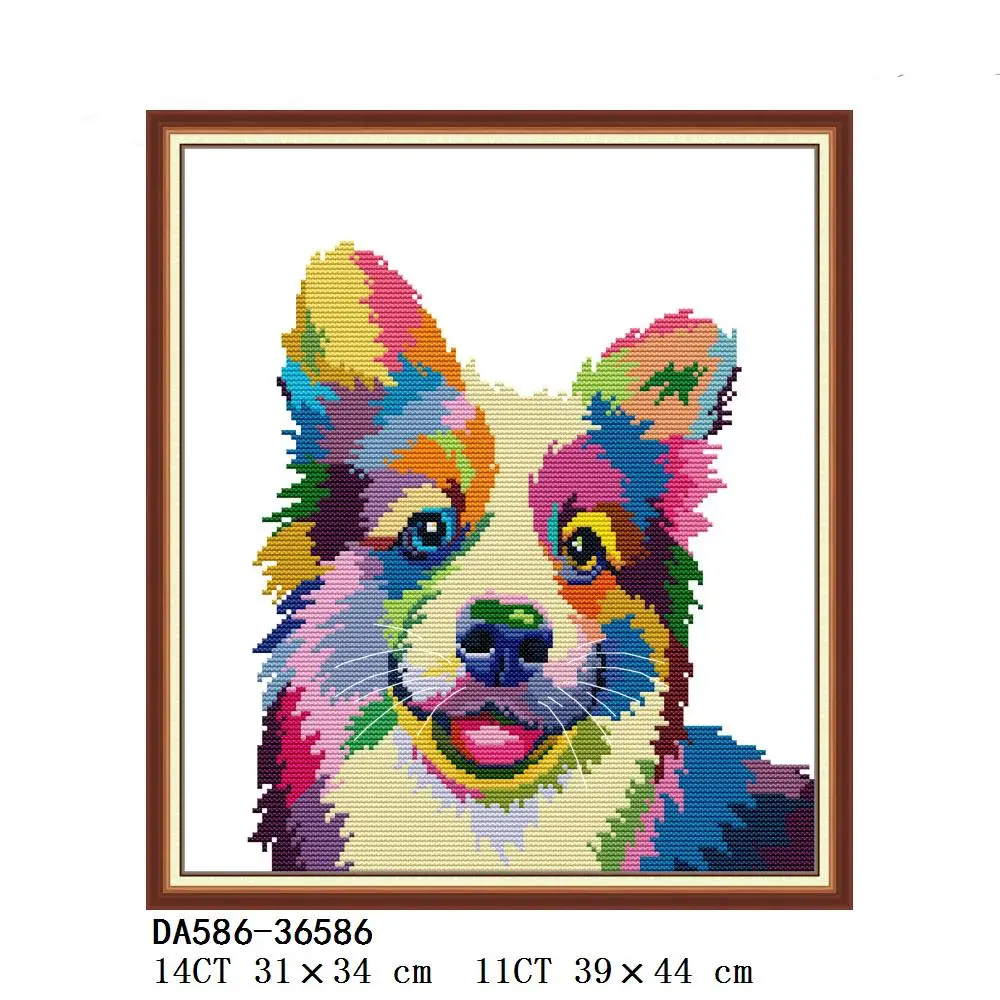 Colorful Animal Cross Stitch Kits, Elephant, Hound, Butterfly, Dog, Squirrel, Kangaroo, DA577, DA578, DA579, DA586, DA591, DA699