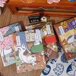 Cute Catoon Cat Notebook Colored Innerpage Diary Book PU Cover Paper Notepad Magnetic Buckle book School Office Supplies New