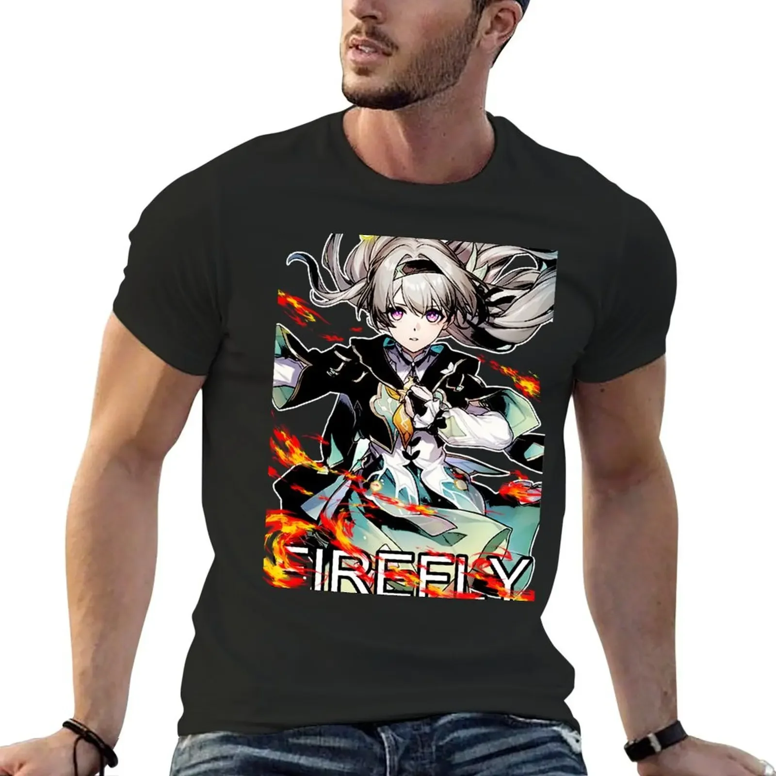 

Firefly honkai star rail Shirt fan honkai star rail Stickers sam star rail Firefly T-Shirt plain t shirts for men graphic