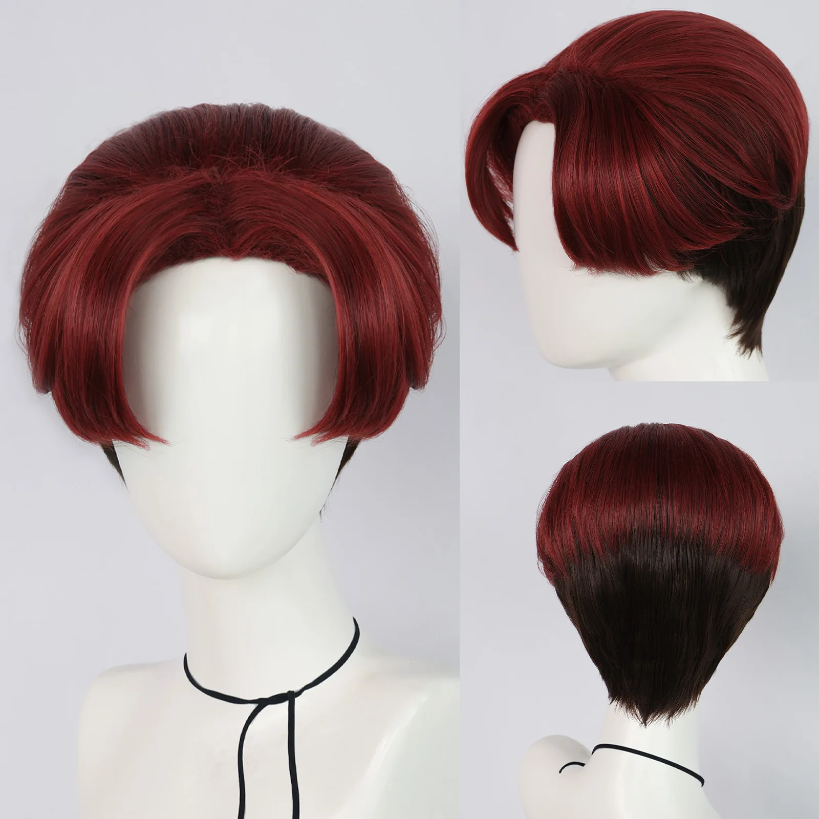 Peruki męskie krótkie zielone do cosplayu Zeda z filmu Zombie 4 z 2025 roku, do odgrywania ról.