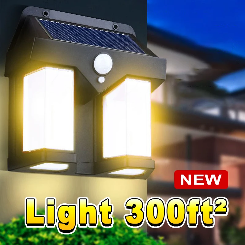 

Super Bright Solar Lights Outdoor Warm Light With Induction Wall Street Lamp Sunlight Garden Decoration External Solar Led Lamp