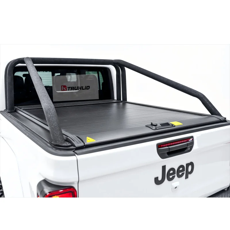 

2019-2025 Gladiator DC Aluminum Alloy Manual Retractable Roll-Up Tonneau Hard Lid Waterproof with Locking Function