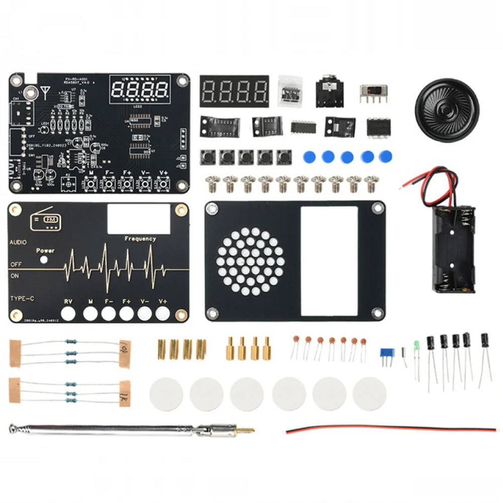 RDA5807M Radio DIY Electronic Kit DC5V 87-108MHz FM Radio with Digital Tube Display Microcontroller Electronic Soldering Project