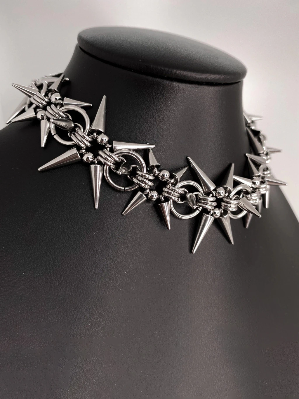 Punk Grunge Rock Rivet Chain Earrings Cool Fashion Handmade Geometric Necklace Goth Charm Jewelry Hip Hop Accessories