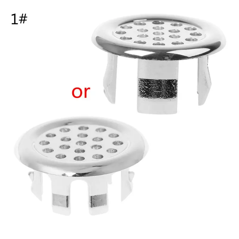 Badkamer Wastafel Sink Overloop Ring Zes-Voet Ronde Insert Chrome Hole Cover Cap