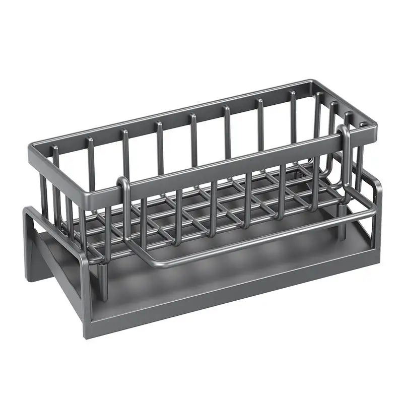 

Plastic Kitchen Sink Drain Rack Organizer Self-Draining Shelf Soap Sponge Holder Dishcloth Towel Basket with Filter