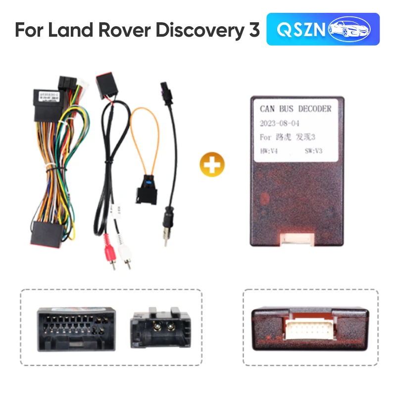 

QSNZ для Land Rover Discovery 3 2004-2005 кабель 16-контактный жгут проводов Power LZ Canbus Box декодер адаптер Android автомобильный радиоприемник