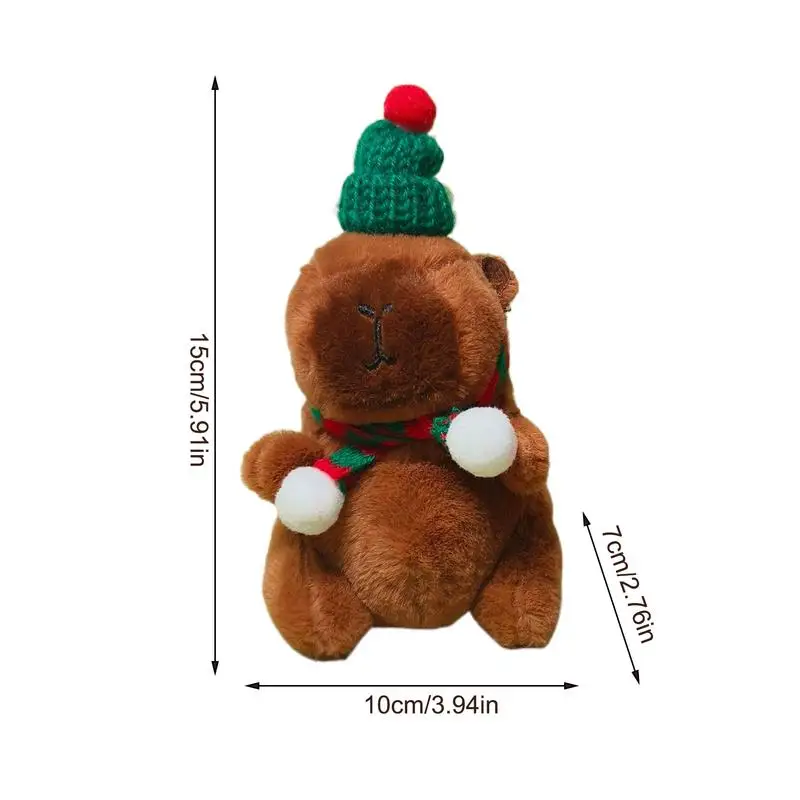 For  Backpack Cartoon Capybara Plushie Stuffed Capybara Plushie Toys Backpack Pendant 15cm/5.9inch Capybara Stuffed Animal Plush