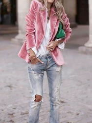 Outerwear For Women Long Sleeve Turn Down Collar Loungewear Jackets Solid Single Button Cardigan Coats Streetwear Dropshipping