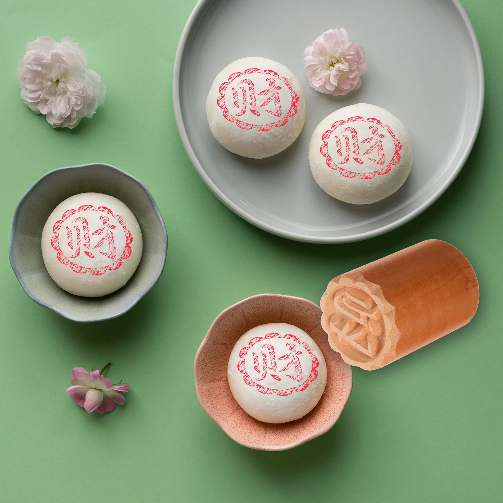 

4 Pcs Pastry Stamp Impression Letters for Cake Fondant Decorating Tools Moon Maker Seal